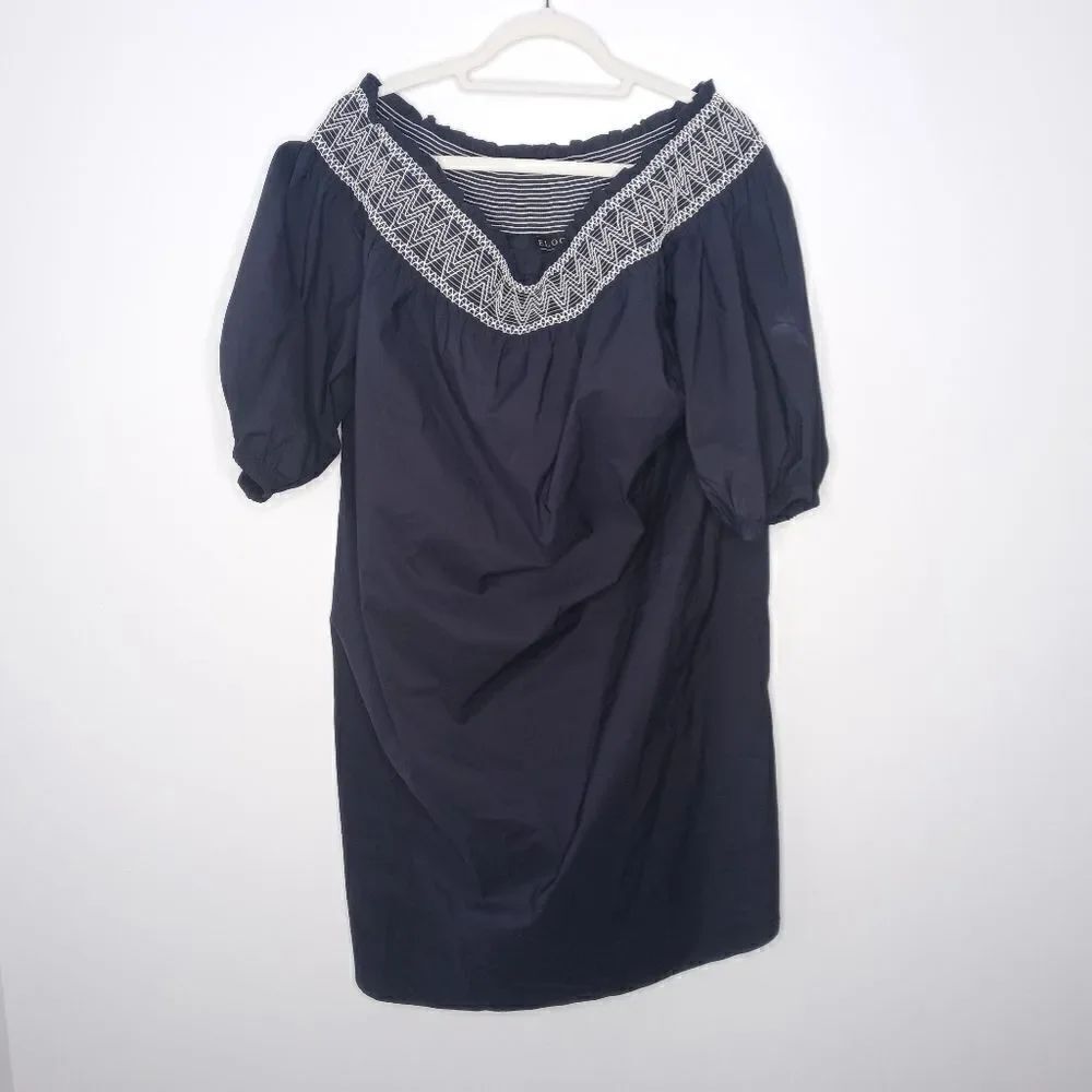 Eloquii off shoulder navy mini dress size 20